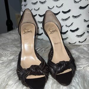 Christian Louboutin Dark Brown Miranda Pumps